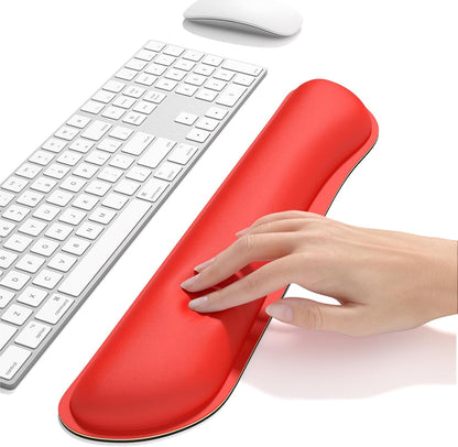 Dapesuom Enlarge Keyboard Wrist Rest, Cute Memory Foam Keyboard Wrist Cushion for Computer Desk Mats Support, Typing Pain Relief Ergonomic Mouse Pad Rests with Non-Slip Base for Gaming, Laptop, Purple