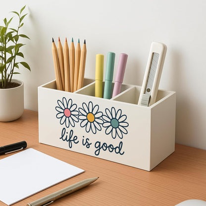 Boho Floral Mental Health Pen Holder for Desk, Special Education Classroom Must Haves, Inspirational Autism ADHD Awareness Pencil Holder for Classroom Therapy Office