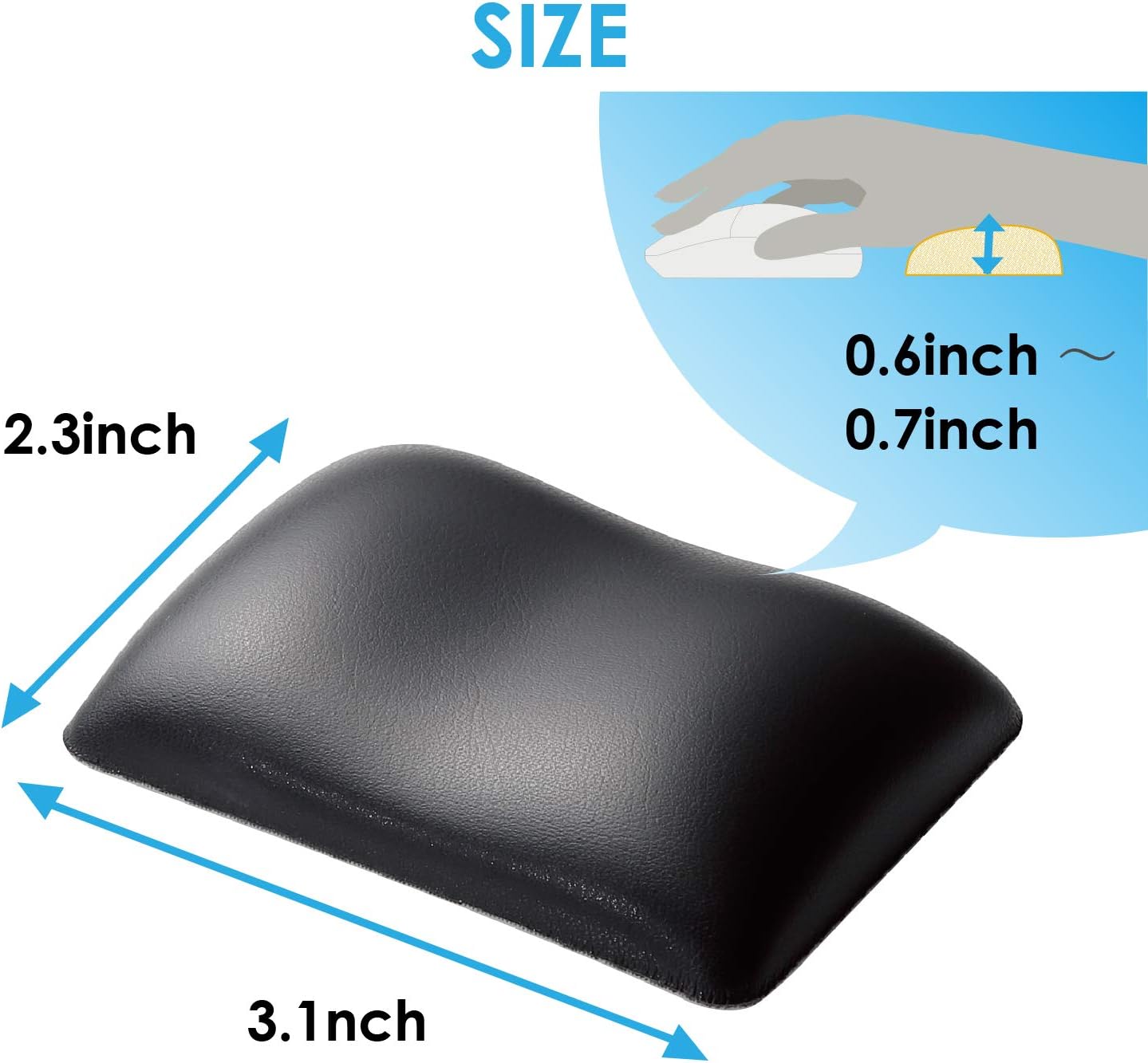 ELECOM Wrist Rest FITTIO Long Type Fatigue Reduction Ergonomic Design Comfortable Memory Foam Anti Skid White MOH-FTPWH