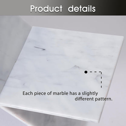 Large Clear Acrylic Book Stand - Perfect for Displaying Open Books on Your Coffee Table - Ideal for Bibles, Cook Book, Guest Books, Magazines, with a Lucite Paperweight(Marble Pattern)
