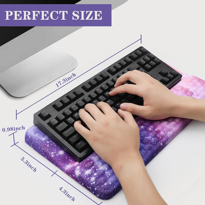 Computer Keyboard Stand Pad with Wrist Rest, Ergonomic Comfy Tilted Keyboard Stand Riser Holder Pad for Office Home (Black)