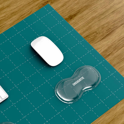 Ergonomic Clear Gel Wrist Rest for Computer Keyboard - Non-Slip Crystal Gel Pad, Soft Comfortable Support, Washable, Office Gaming Wrist Pain Relief