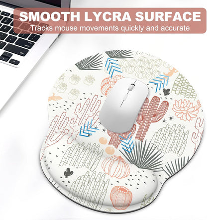 Ergonomic Mouse Pad with Wrist Rest and Keyboard Wrist Rest, Memory Foam Wrist Rest for Computer Keyboard, Easy Typing, Pain Relief, Mouse Pad Wrist Support for Gaming,Office, Laptop, Black Flower