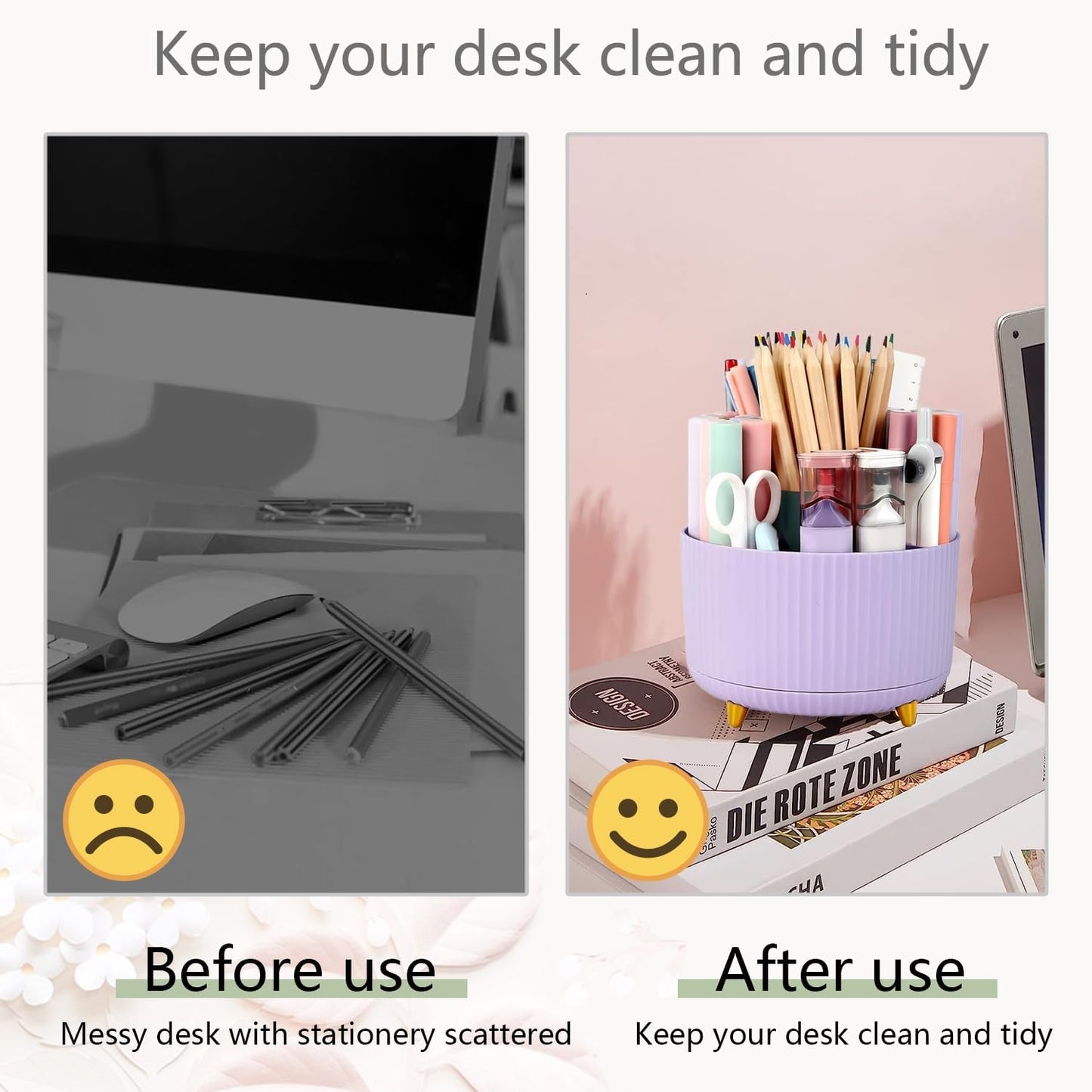 suniya Office Supplies,Gold Desk Accessories,with Stapler,Tape Dispenser,Pen Holder,Scissors,Phone Stand,Staple Remover,Ballpoint Pen,Clear Tape, Staples,Ruler,Clips,Best Gift for Business or Boss