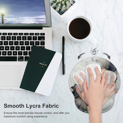 LATEEFAH Mouse Pad with Wrist Rest, 3-in-1 Gaming Mouse Pad, Keyboard Wrist Rest, Ergonomic Memory Foam Mousepad with Wrist Support for Computer Keyboard