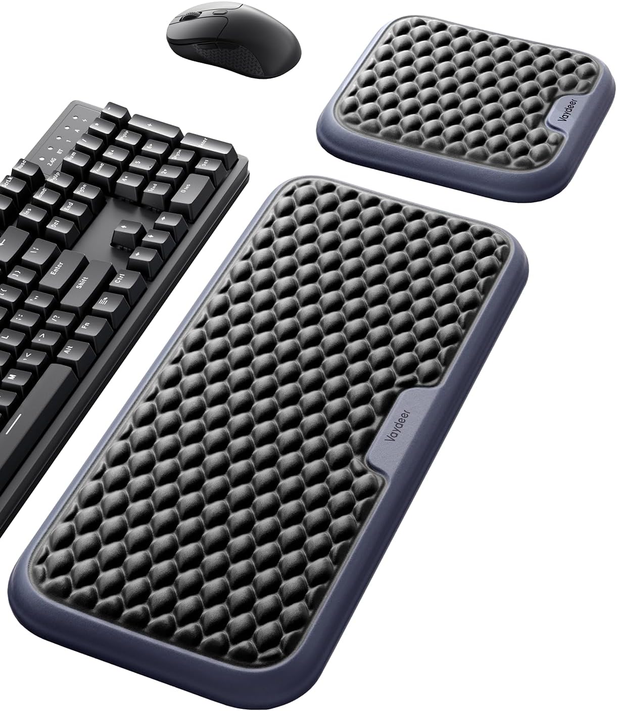 Vaydeer Wrist Rest for Keyboard and Mouse, Computer Ergonomic Wrist Support Pad, Soft Memory Foam Arm Cushion for Desk, Palm Hand Office Laptop Typing
