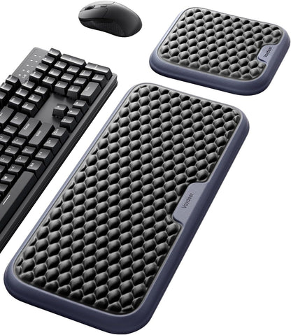 Vaydeer Wrist Rest for Keyboard and Mouse, Computer Ergonomic Wrist Support Pad, Soft Memory Foam Arm Cushion for Desk, Palm Hand Office Laptop Typing
