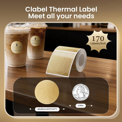 Clabel Printable White Cable Labels 6 Rolls of Thermal Self-Adhesive Paper Labels Tape, 25x78mm (1"x3") 100 Sheets Per Roll, Black Print on White Sticker Tags Durable