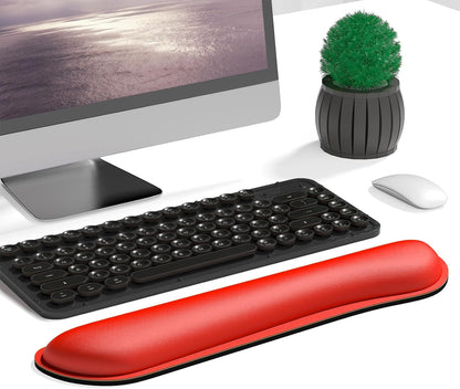 Dapesuom Enlarge Keyboard Wrist Rest, Cute Memory Foam Keyboard Wrist Cushion for Computer Desk Mats Support, Typing Pain Relief Ergonomic Mouse Pad Rests with Non-Slip Base for Gaming, Laptop, Purple
