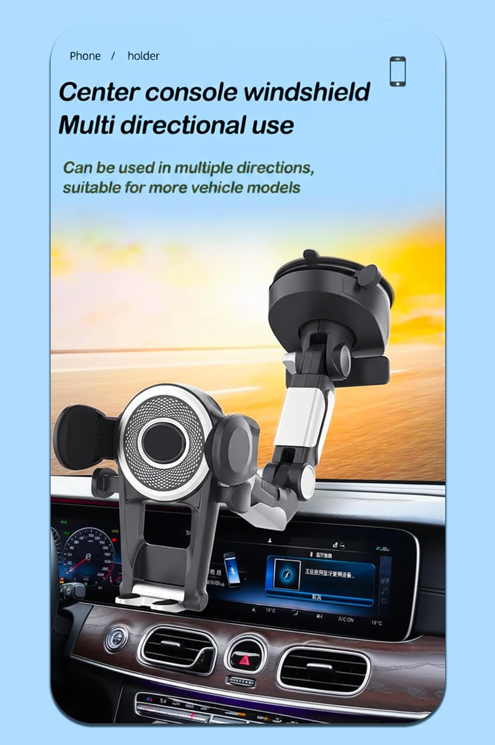 Foldable Phone Stand for Desk | Six Position Adjustable Folding Bracket for Cell Phone | Black Cellphone Holder for Desk & Smartphone Stand | Cellphone & Accessories for Men & Women