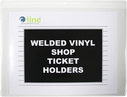 C-Line Vinyl Shop Ticket Holders, Both Sides Clear, 8.5 x 11 Inches, 50 per Box (80911)
