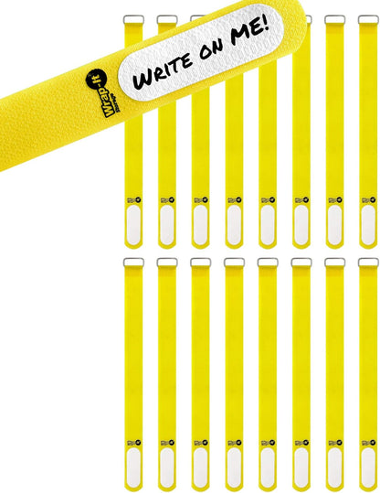 Wrap-It Storage Cinch-Straps, 5" 20 Pack (Red), Features Metal Buckle and Write on Label for Easy Cord Identification and Cable Management, Reusable Multi-Purpose Securing Cinch Straps