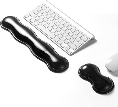 Clear Gel Wrist Rest for Keyboard, Keyboard Wrist Rest for Typing Pain Relief, Ergonomic Keyboard Arm Rest, Suitable for Office, Gaming, Computer, Laptop - Pink