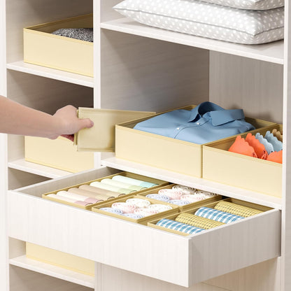 DIMJ Drawer Organizer Clothes - 20 Pack Closet Drawer Organizer Bins for Baby Clothes Storage, Fabric Dresser Organizer for Nursery Bedroom, Foldable Small Drawer Dividers for Underwear Socks