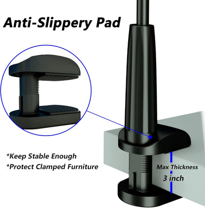 MAGIPEA Phone Holder for Bed, Gooseneck Phone Holder for Desk, Cell Phone Mount with Flexible Long Arm, Compatible with iPhone 17/16 Pro Max, 15, 14, and Other 3.5–7" Devices