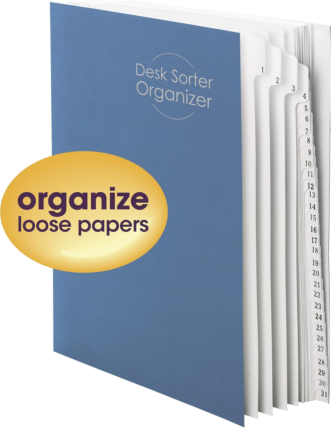 Smead Expandable Desk File Sorter, Alphabetical A–Z Organizer, 20 Laminated Index Dividers, Letter Size, Rosewood (89214)
