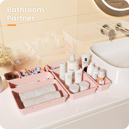 【Military Grade】A-LuGei Drawer Organizer, 【𝟱𝗦𝗶𝘇𝗲】 Makeup organizer, 【Holds 177 Items】 Bathroom Organizers and Storage, Organization and Storage, Desk Drawer Organizer for Bathroom Vanity