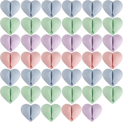 40 Pcs Cable Holder Cord Clips, Adhesive Wire Cord Holder Heart Cable Organizer Clips for Desk, Home, Office, Car, Nightstand (Pink Blue Green Purple)