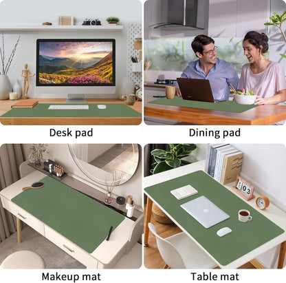 Bloss Leather Desk Pad and Keyboard Wrist Rest, Large Mouse Pad + Keyboard Pad+Mouse Wrist Support, Non-Slip Desk Mat Protector for Office, Home(31.5×15.7 Inches,Beige)
