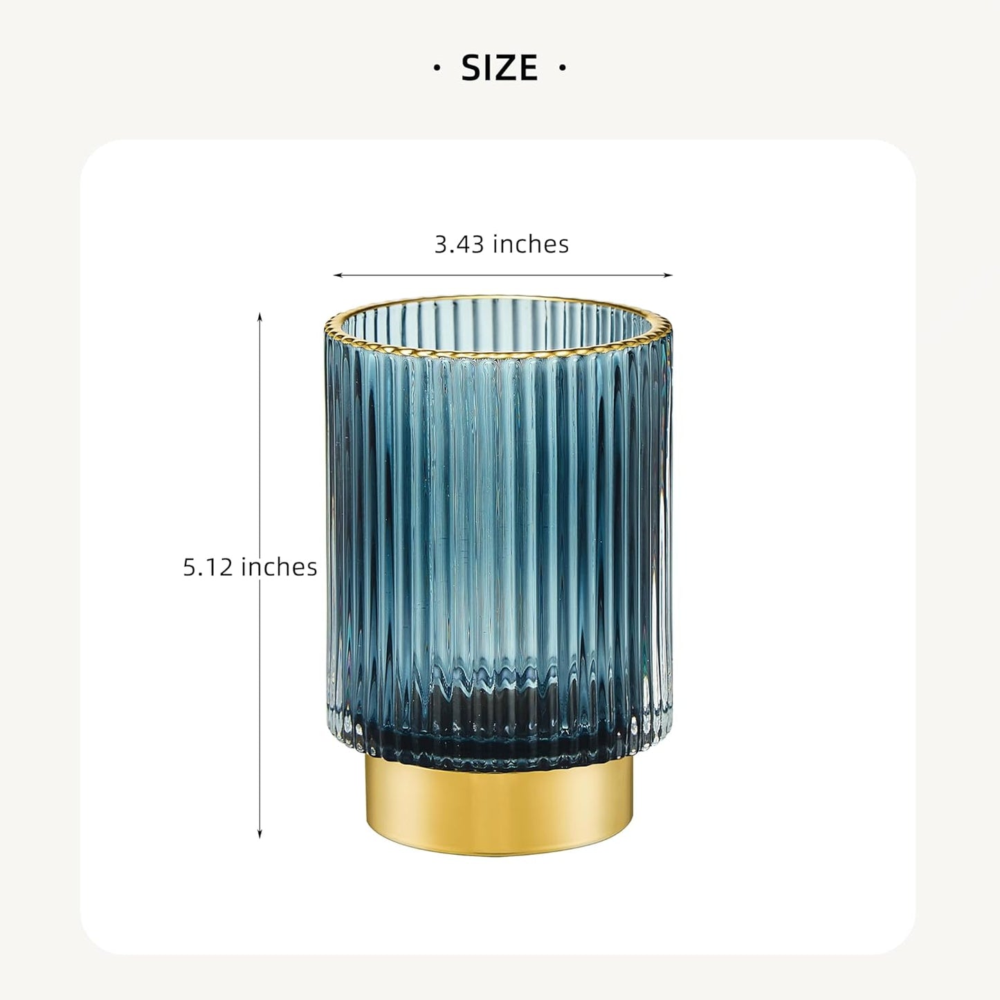 Makeup Brush Holder Organizer,Toothbrush Holders,Desk Pen Pencil Holder,Multifunctional Vintage Glass Brush Cup（L/Green/A3-6-US）
