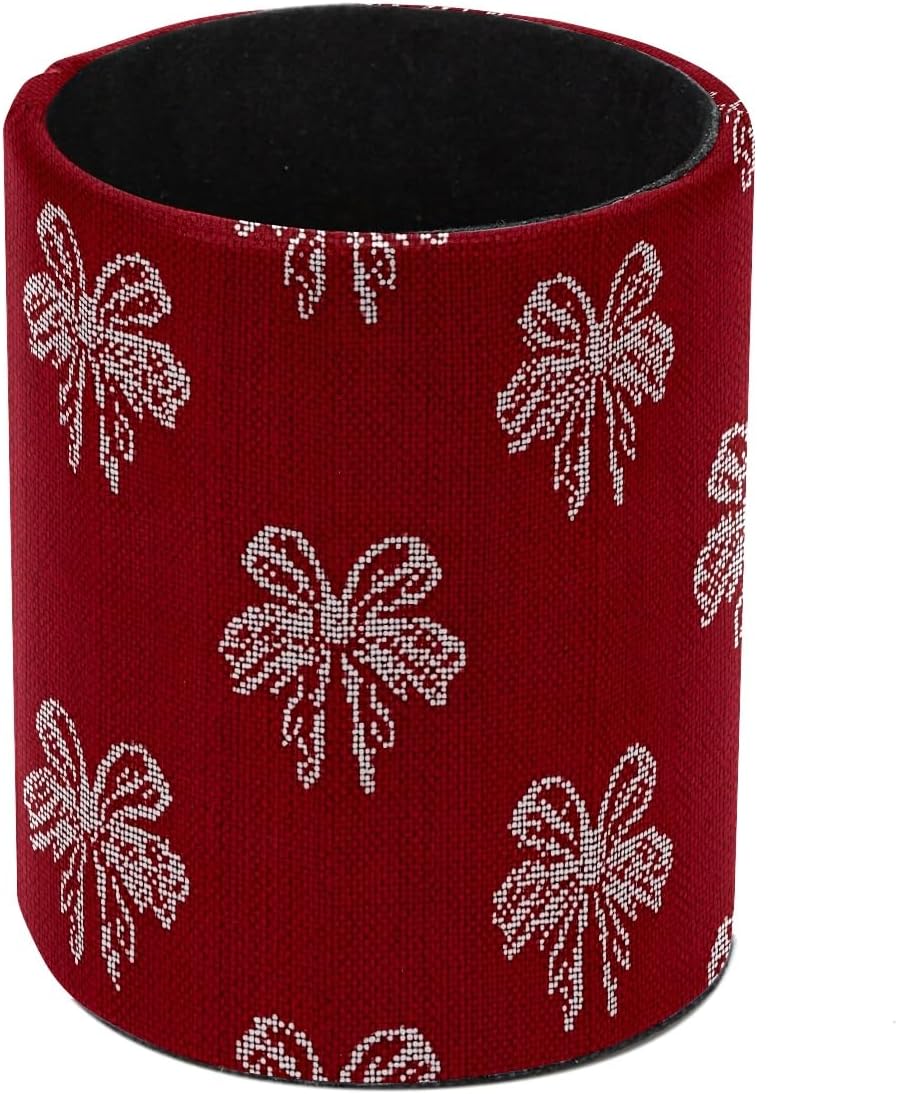 Leather Pen Holder for Desk, Love Cherry Pencil Organizer Pencil Cup Desk Decor Makeup Brush Holder Multifunctional Office Supplies for Home,Office, School