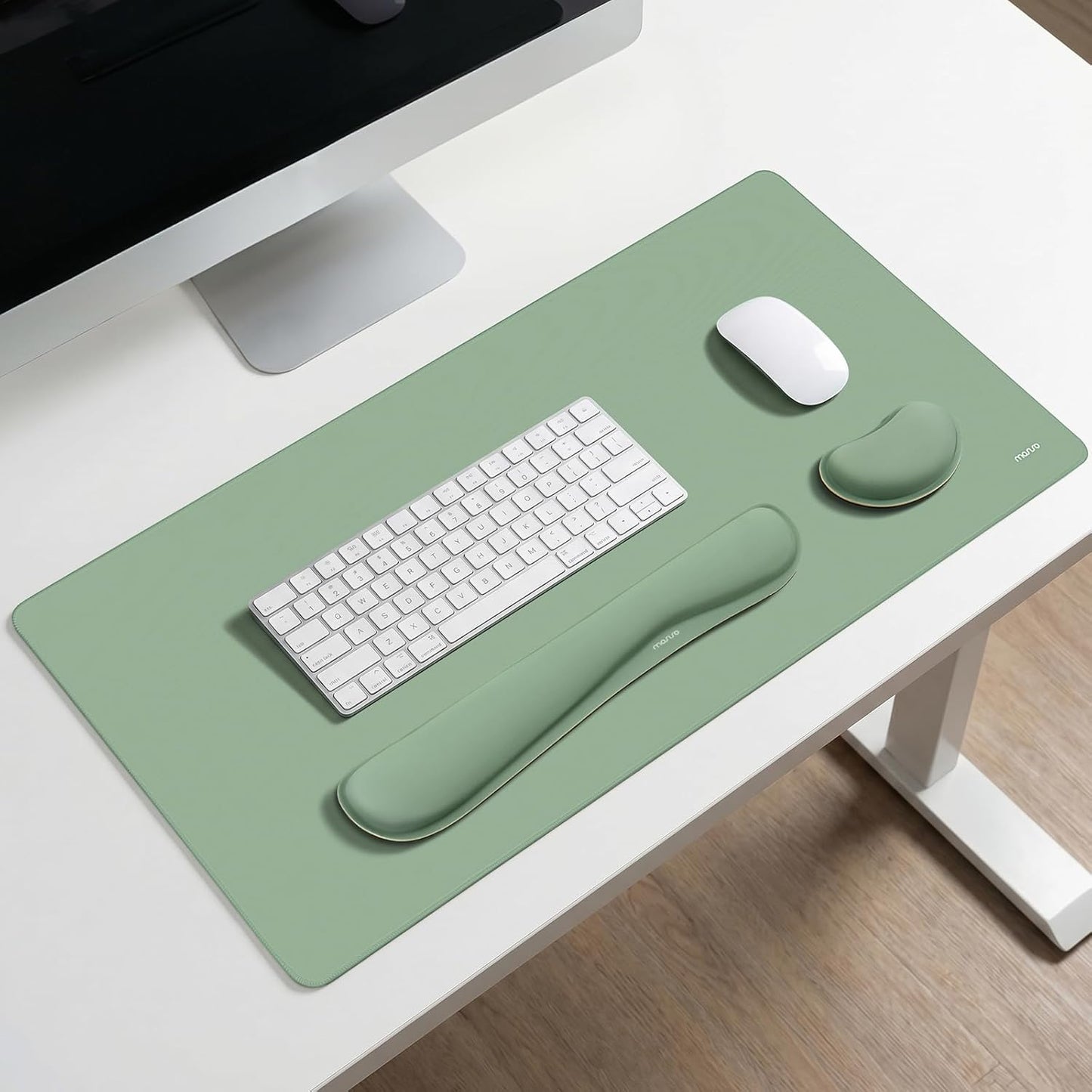 MOSISO Keyboard Mouse Pad Set, Gaming Mouse Pad&Keyboard Wrist Rest&Wrist Rest, Ergonomic Wristrests with Memory Foam Home Office Easy Typing Cushion Non-Slip Mousepad, Purple