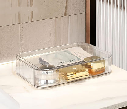 Stackable Cosmetics Organizer Drawers, Bathroom Vanity Makeup Organizers and Storage, Ideal for Desk and Dresser Countertops, Great for Palette, Skincare, Lipsticks, Nail Care. Green
