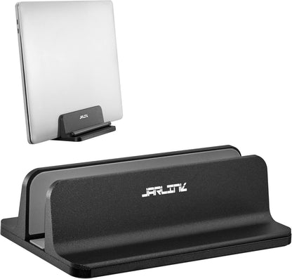 JARLINK Vertical Laptop Stand, Aluminum Laptop Holder Desktop Stand with Adjustable Dock Size (up to 17.3 inches) Compatible with All MacBook/Surface/Dell/Gaming Laptops (Silver)