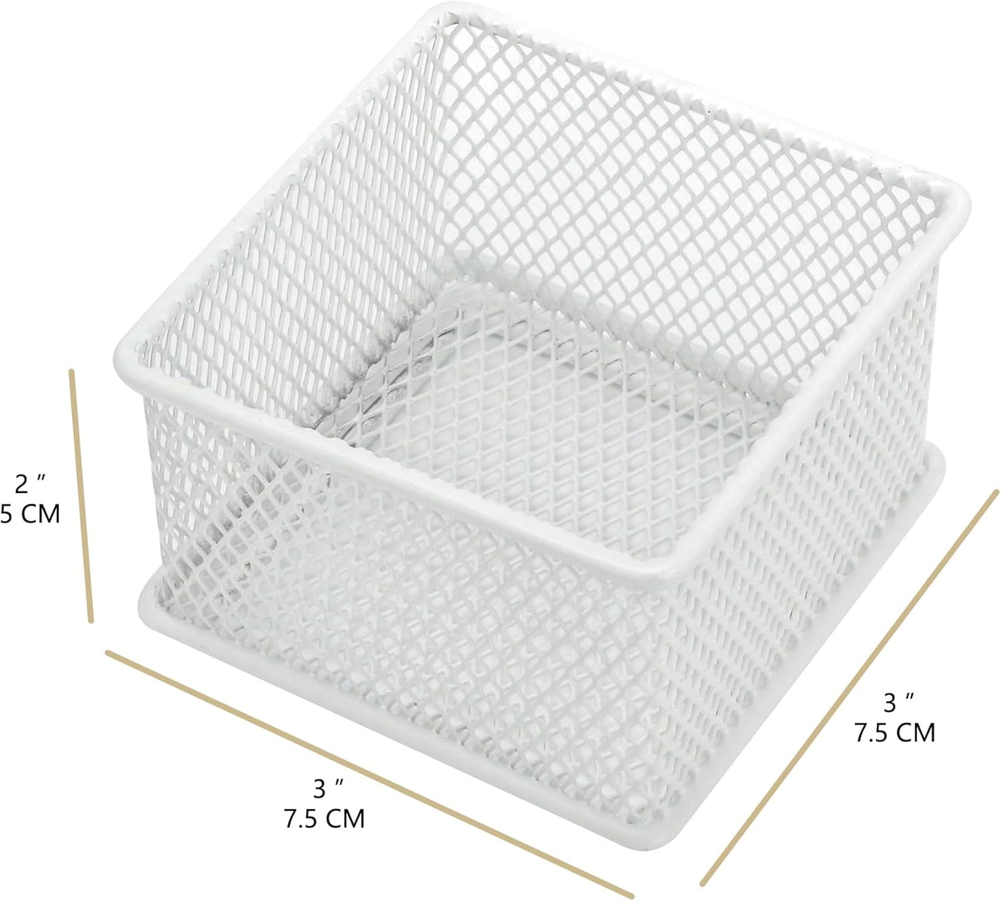 Annova Stackable Mesh Drawer Cabinet and Shelf Organizer Bins Storage Basket School Office Supply Holder Tray- Set of 2 (Gold, 3x3x2 Inch)