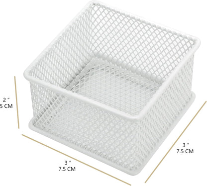 Annova Stackable Mesh Drawer Cabinet and Shelf Organizer Bins Storage Basket School Office Supply Holder Tray- Set of 2 (Gold, 3x3x2 Inch)