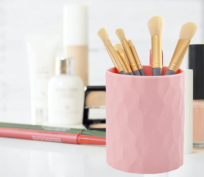 minimaliving Pen Holder,Nordic Style Silicone Waterproof Pencil Holder for Desk Simple&Modern Minimalist Makeup Organizer Multifunctional Office Supplies for Home,Kids and School(Beige)