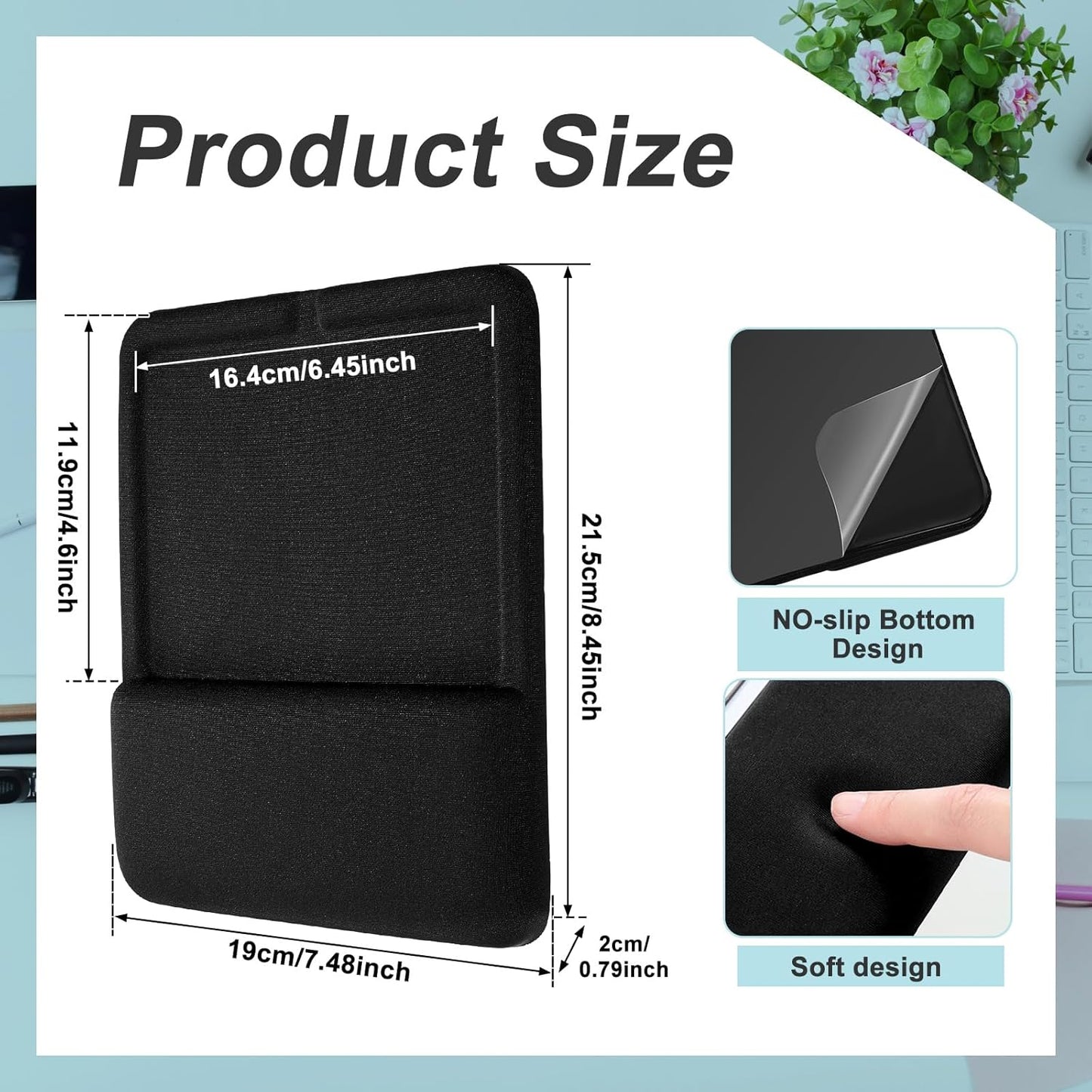 Weewooday Keyboard Wrist Rest for Pad Wrist Rest Stand Compatible with Wireless Keyboard with Numeric Keypad for Easy Typing(Compatible with Magic Trackpad 2, MJ2R2LL/A, A1535)