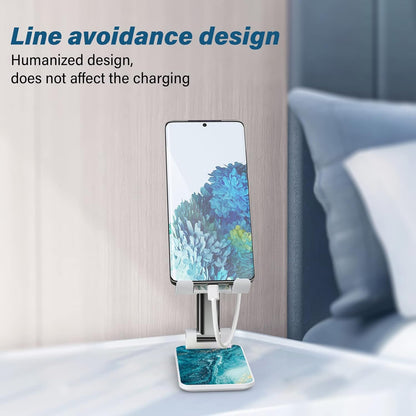 Desk Cell Phone Stand - Adjustable Angle-iPad Holder, Universal Compatible Phone Holder for Desk