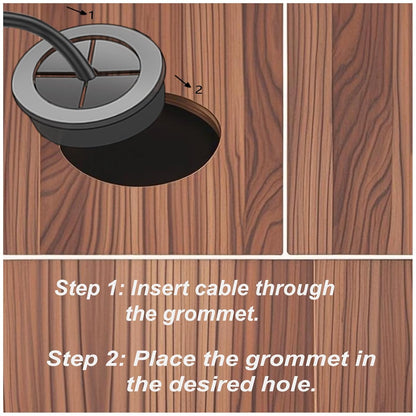 1 Inch Cable Grommet (25mm) – 12 Pcs Flexible Rubber Wire Hole Covers for Server Racks, Network Boxes, Thick Cable Management (Black)