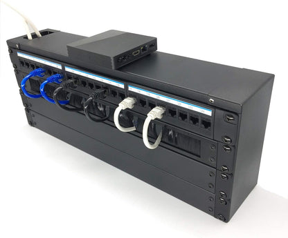 Jingchengmei 1U Disassembled Rack Mount Cable Management Panel with Brush for Cable Entry for 19-Inch Rack or Cabinet Black (BF01UAB2)