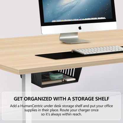2 Pack Under Desk Shelf - Under Desk Storage Shelf Metals,Under Desk Organizer - Black Under Shelf Storage for Office Tables & Workstations（11 Inch）
