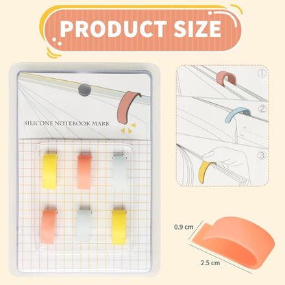 6 Pack Adhesive Pen Holder - Self-Adhesive Silicone Organizer Set - Multifunctional Clips for Desk & Wall - Ideal for Adults and Kids, Office and Home Organization (6)