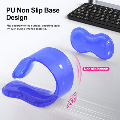 MOKURU Gel Keyboard and Mouse Wrist Rest Set, Comfort Ergonomic Wrist Support, for Wrist Pain Relief, Computer Keyboard Wrist Rest (Black)