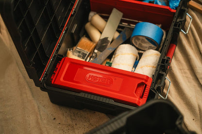 Keter Stack-n-Roll Two Drawer Tool Box for Small Parts and Power Tool Accessories, Fits Keter Modular Tool Storage System