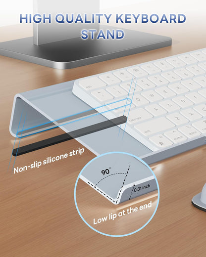 Laborio Computer Keyboard Wrist Rest Stand for Desktop, Keyboard Holder for Easy Typing with Wrist Pad for Office Desk, Home, School (Pink)