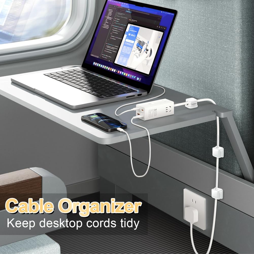 18 Pack Cord Organizer Holder,Magnetic Cable Clips Management, Easy Adhesive Phone USB Charger Cord Keeper, Hide Or Organize Desk Cable for Kitchen, Office, Car, Nightstand （Black）