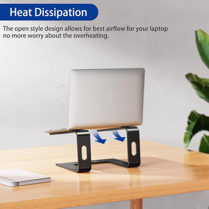 BESIGN LS03 Aluminum Laptop Stand, Ergonomic Detachable Computer Stand, Notebook Riser, Laptop Mount Compatible with Air, Pro, Dell, HP, Lenovo More 10-15.6" Laptops, Silver