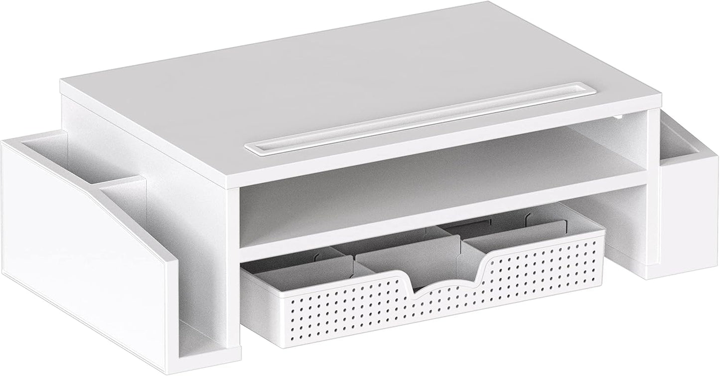 Simple Houseware Desk Monitor Stand Riser with Adjustable Organizer tray, Espresso