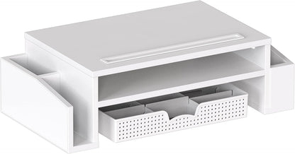 Simple Houseware Desk Monitor Stand Riser with Adjustable Organizer tray, Espresso