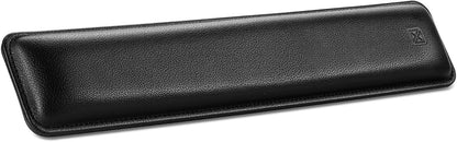 GLENCREAG Ergonomic Keyboard Wrist Rest - PU Leather Cushioned Support for Typing & Gaming, Comfortable Contoured Design for Wrist Pain Relief (Black)