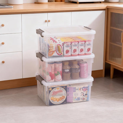 Citylife 17 QT Plastic Storage Bins Clear Storage Box with Lids Multipurpose Stackable Storage Containers for Organizing Tool, Craft, Crayon