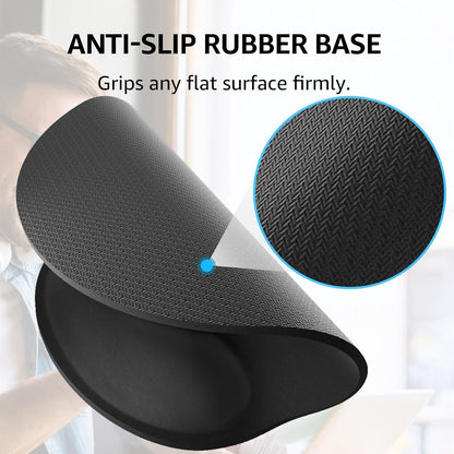 KTRIO Ergonomic Keyboard Wrist Rest and Mouse Pad with Wrist Rest Set, Memory Foam Wrist Support for Typing, Gaming, Office and Home Use, Black