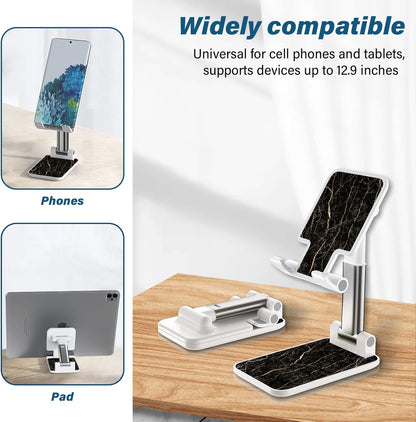 Desk Cell Phone Stand - Adjustable Angle-iPad Holder, Universal Compatible Phone Holder for Desk