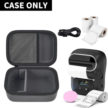 Boobowl Case Compatible with Phomemo M110 Label Maker - Portable Mini Bluetooth Thermal Label Maker Carrying Storage Bag for Printer Labels, USB Cable and Accessories (Box Only) - Orange