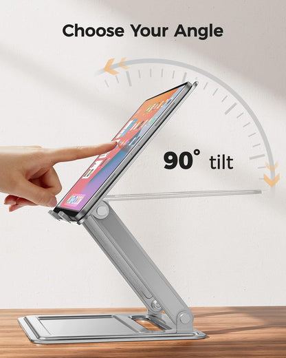 LORYERGO Adjustable Laptop Stand, Portable for 17.3inch Laptops, Holds Up to 17.6lbs, Ergonomic Posture & Heat Dissipation